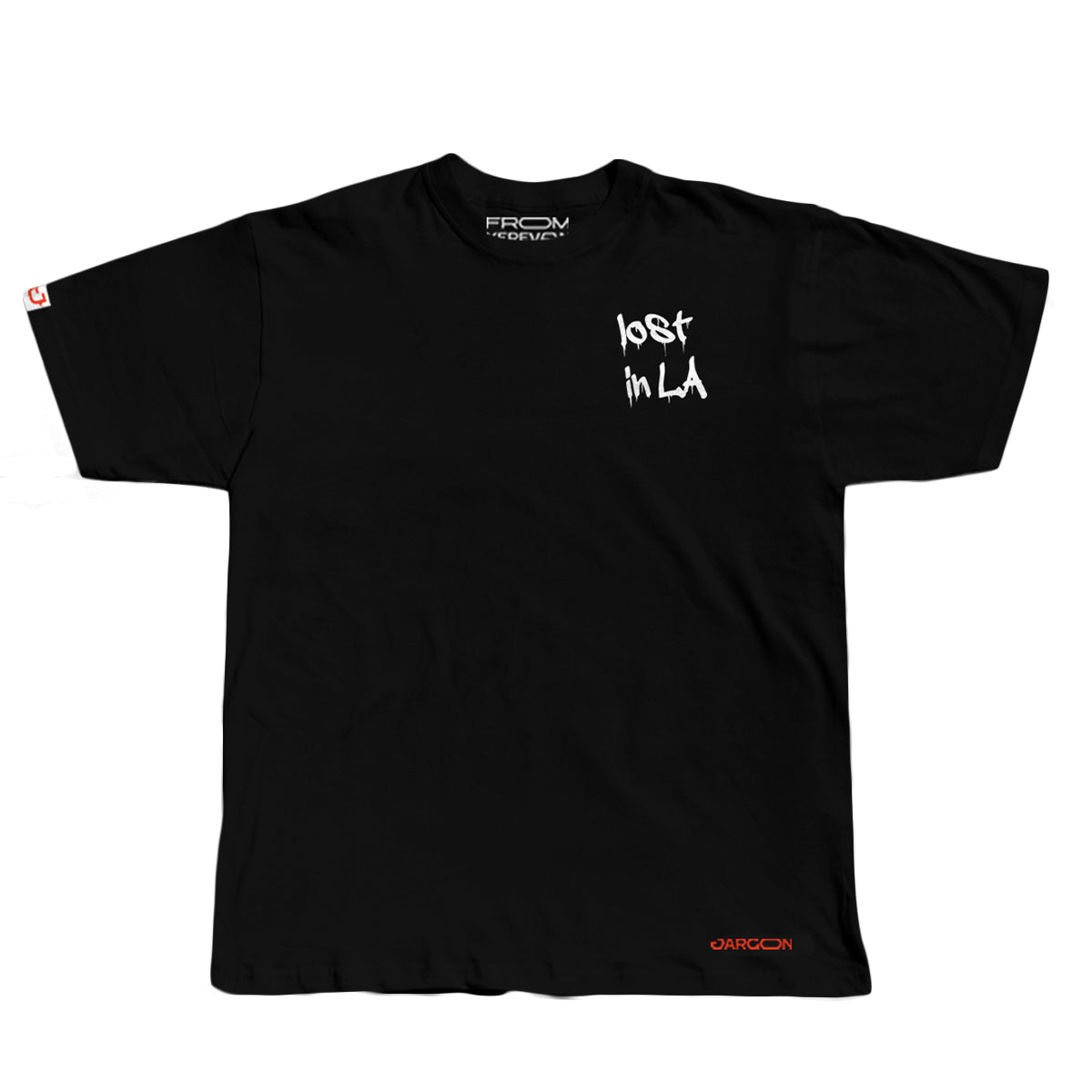 LOST IN LA OVERSIZED UNISEX BLACK T-SHIRT