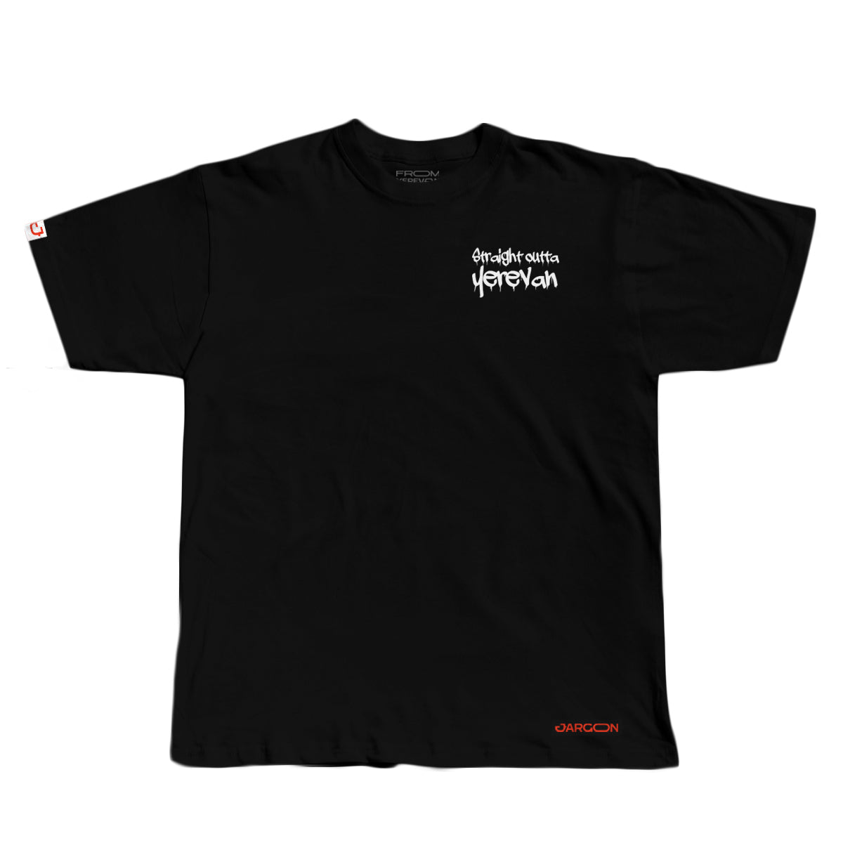 STRAIGHT OUTTA YEREVAN OVERSIZED UNISEX BLACK T-SHIRT